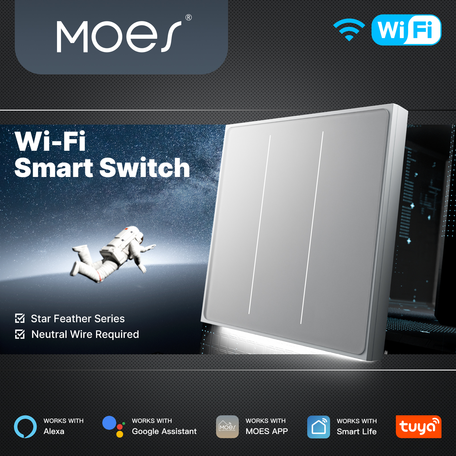 Smart Ir Remote Controller - MOES Tuya WiFi Smart Star Feather