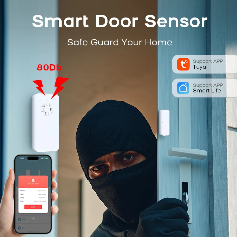 Smart Home Notifications - Tuya Smart WiFi Door Sensor Smart