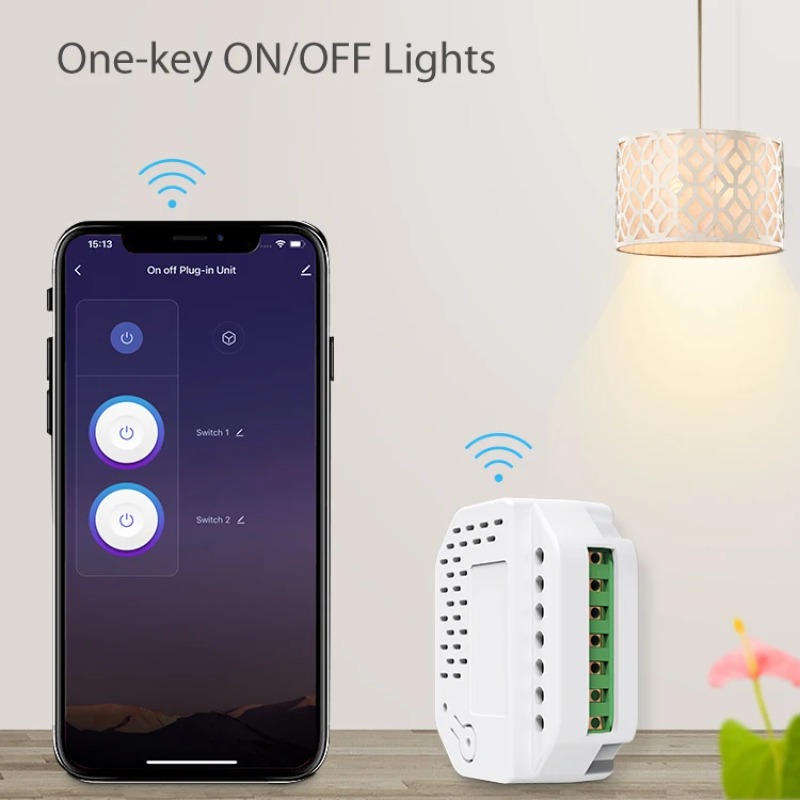 Smart Home Automation - Matter Light Switch Module 2Gang Relay