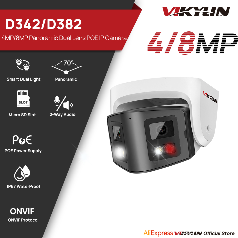 Smart Home Notifications - Vikylin 4/8MP Panoramic Dual Lens Smart