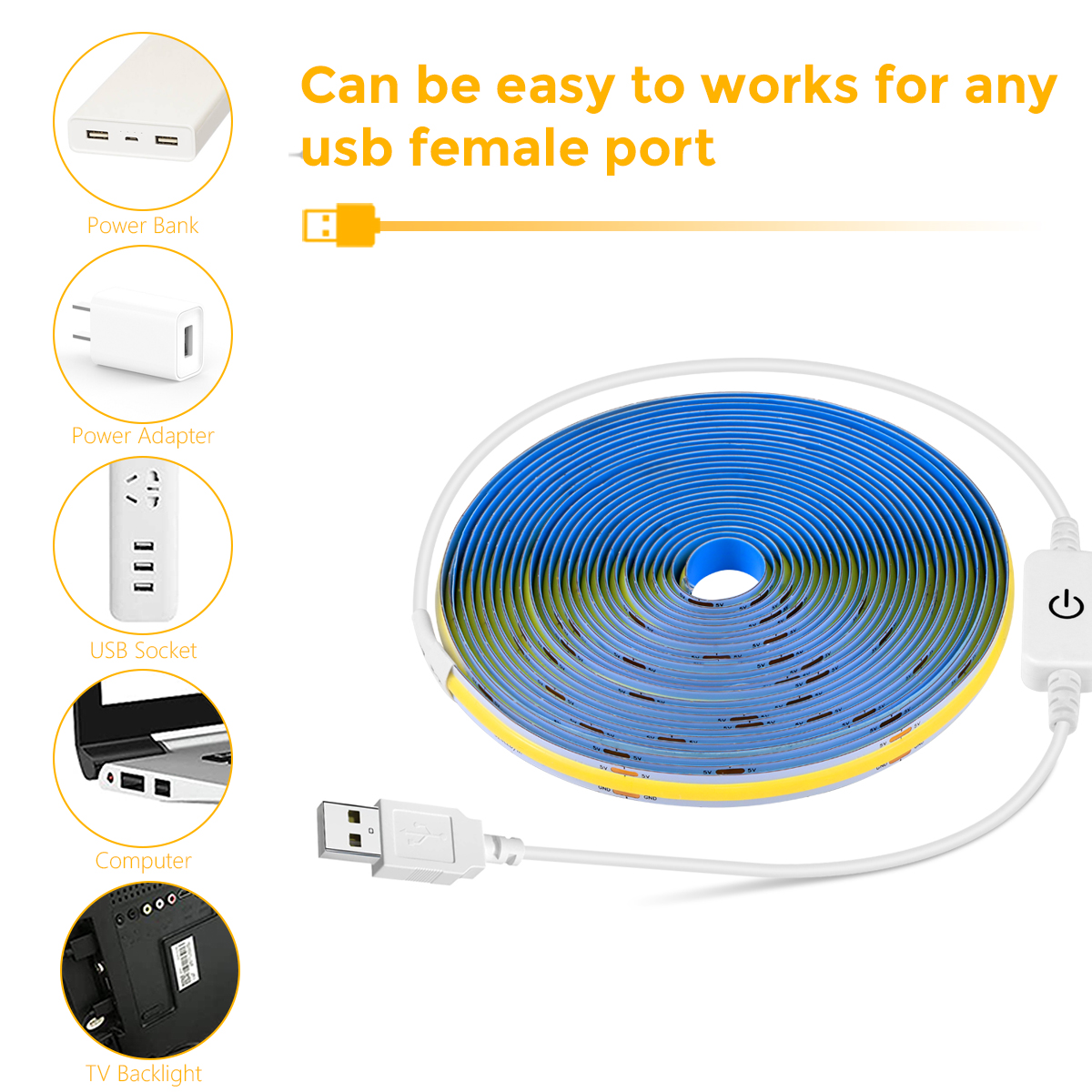 5V LED COB Strip Lights Smart  - Smart Home Design ulasan dan harga