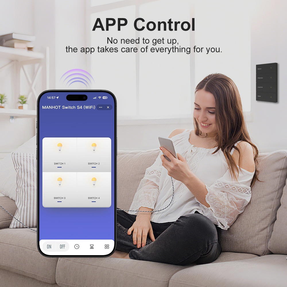 Manhot DIY Name Switch Zigbee  - Smart Home Zigbee ulasan dan harga