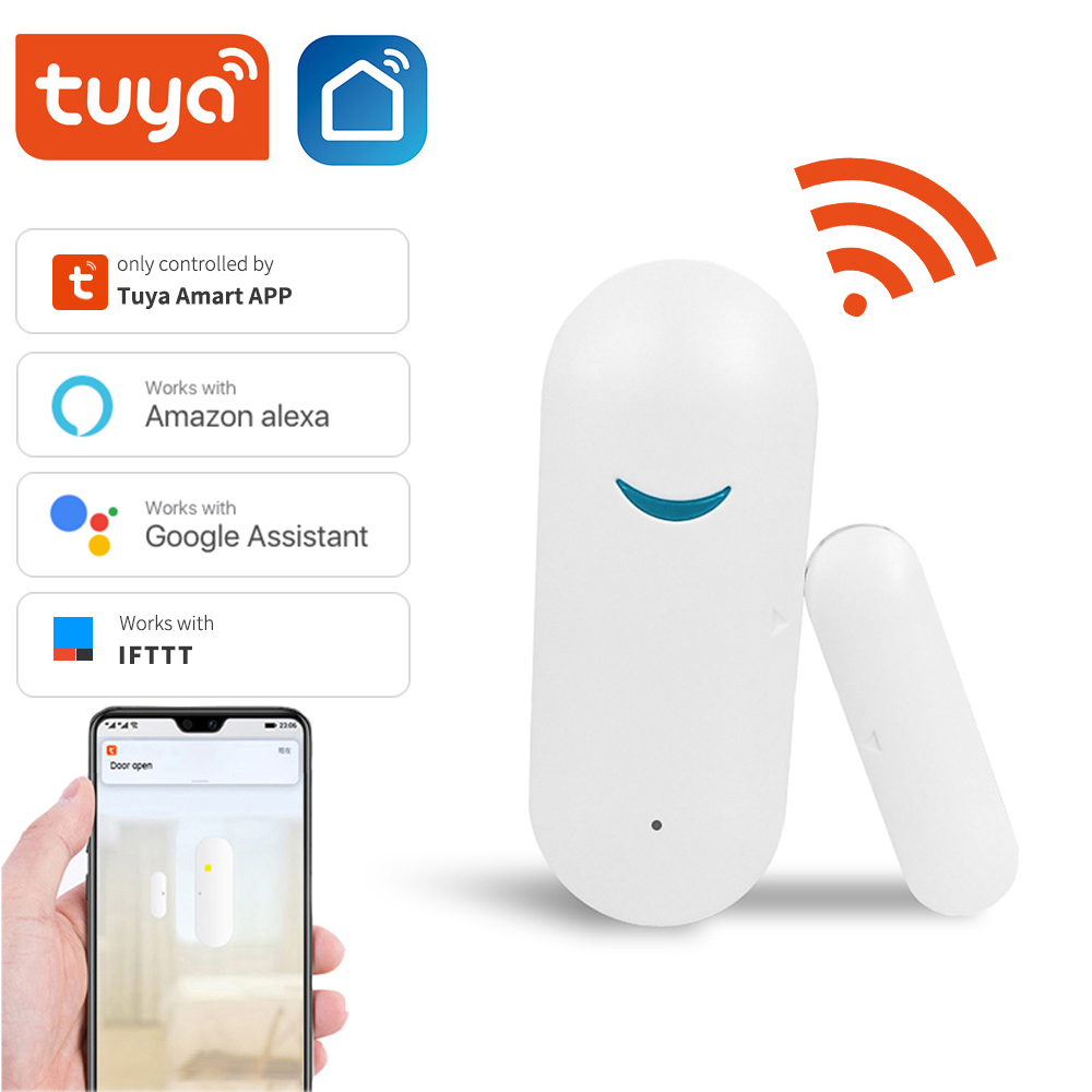 Tuya Smart WiFi Door Sensor Sm - Smart Home Notifications ulasan dan harga