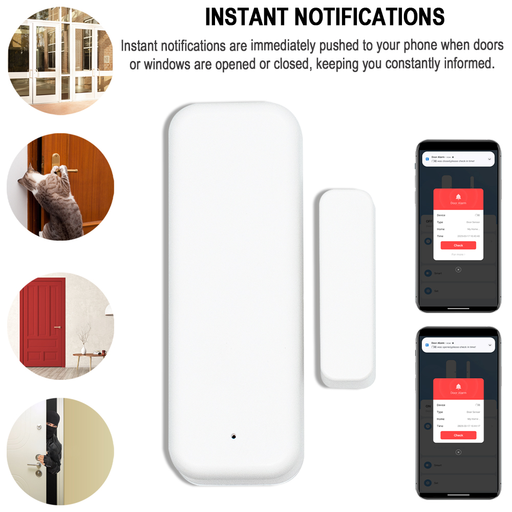 Tuya Smart WiFi Door Sensor Sm - Smart Home Notifications ulasan dan harga