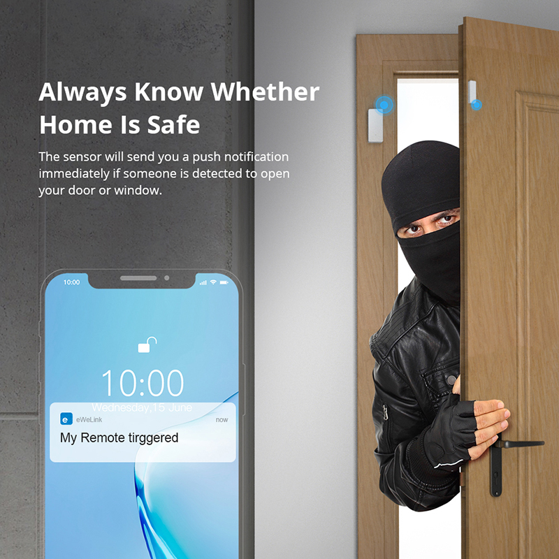 SONOFF DW2 RF 433Mhz Wireless  - Smart Home Notifications ulasan dan harga