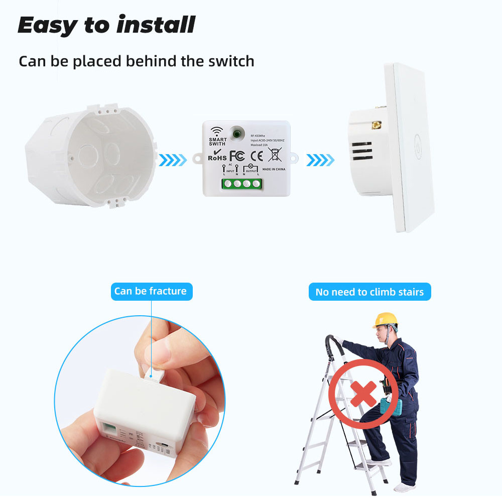 RF433 Smart Wireless Switch Se - Smart Home Design ulasan dan harga