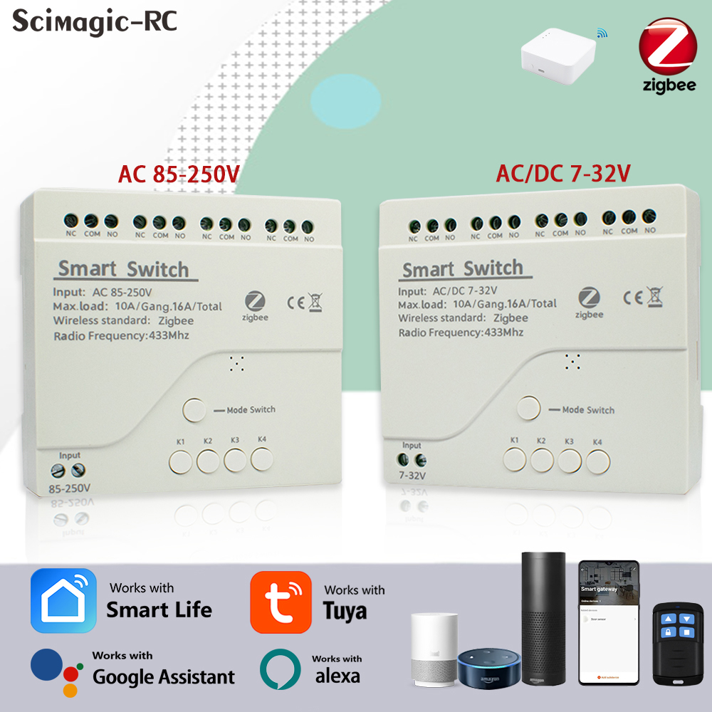 4CH Zigbee Tuya Smart Home Rel - Smart Home Zigbee ulasan dan harga