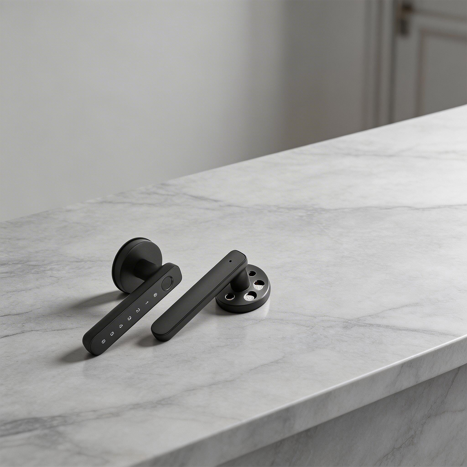 Smart Handle Lock with Fingerp - Smart Home Design ulasan dan harga