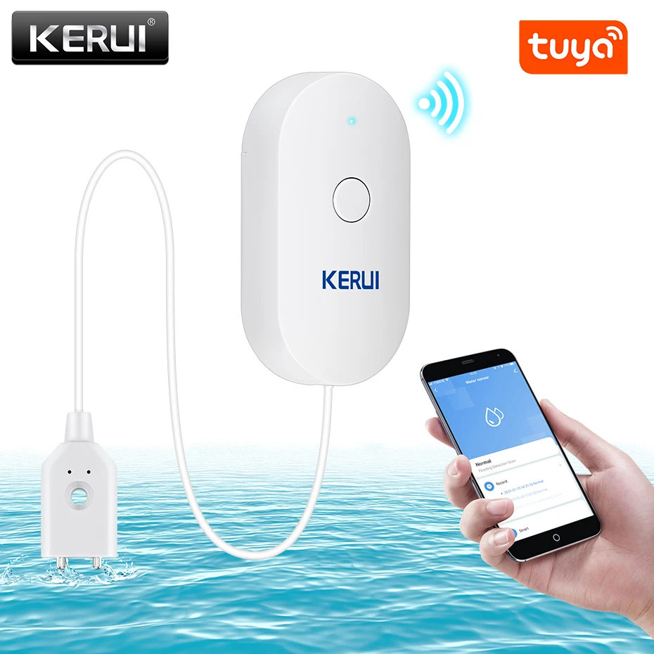 KERUI WiFi Water Sensor Smart  - Smart Home Notifications ulasan dan harga
