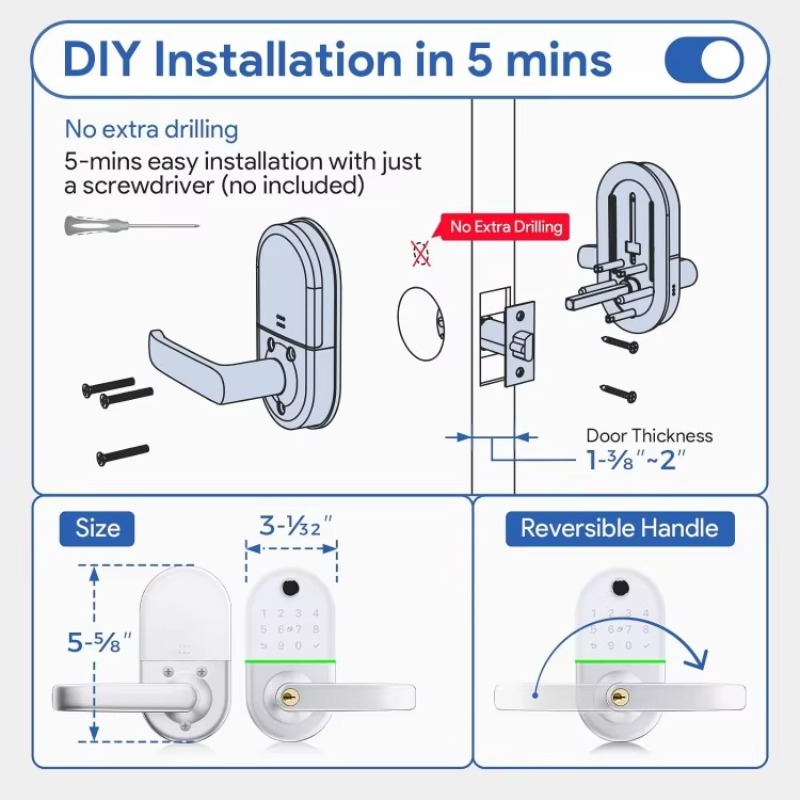 YH3157  Smart Electronic Digit - Airbnb Smart Home ulasan dan harga