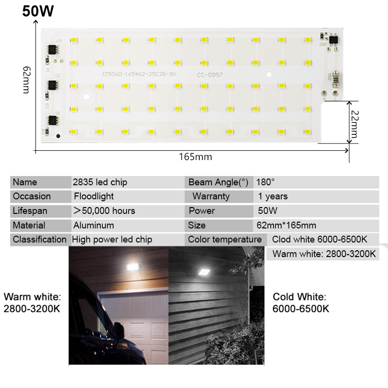 2pcs/lot 50W LED Lamp beads SM - Smart Home Outdoor ulasan dan harga