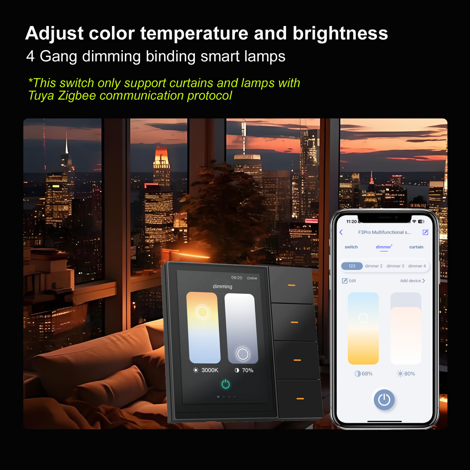F3-pro Tuya Smart Panel ZigBee - Smart Home Automation ulasan dan harga