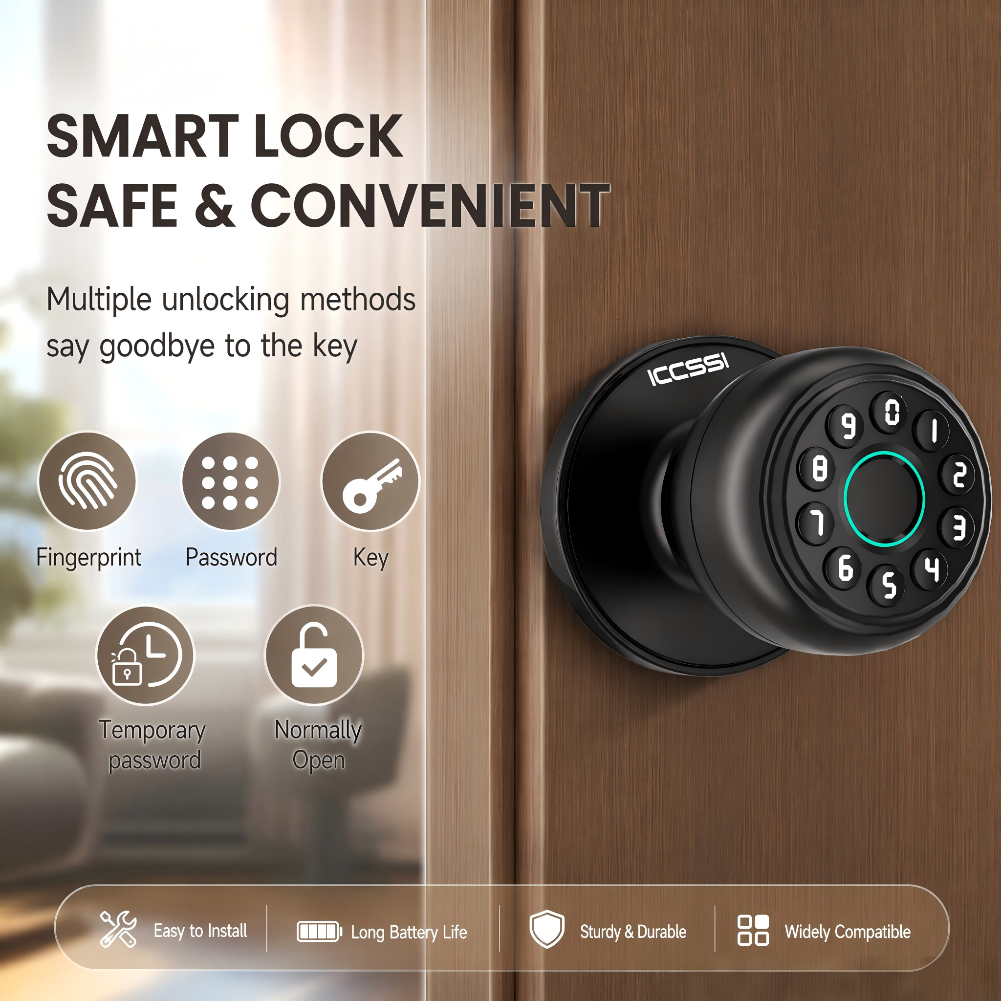 ICCSSI K10CPLUS Smart Lock Tuy - Airbnb Smart Home ulasan dan harga