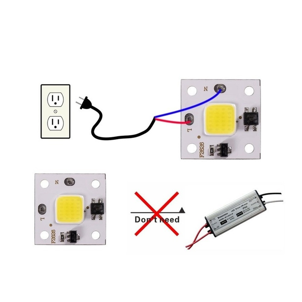 10W COB module 220V LED Chip D - Smart Home Outdoor ulasan dan harga