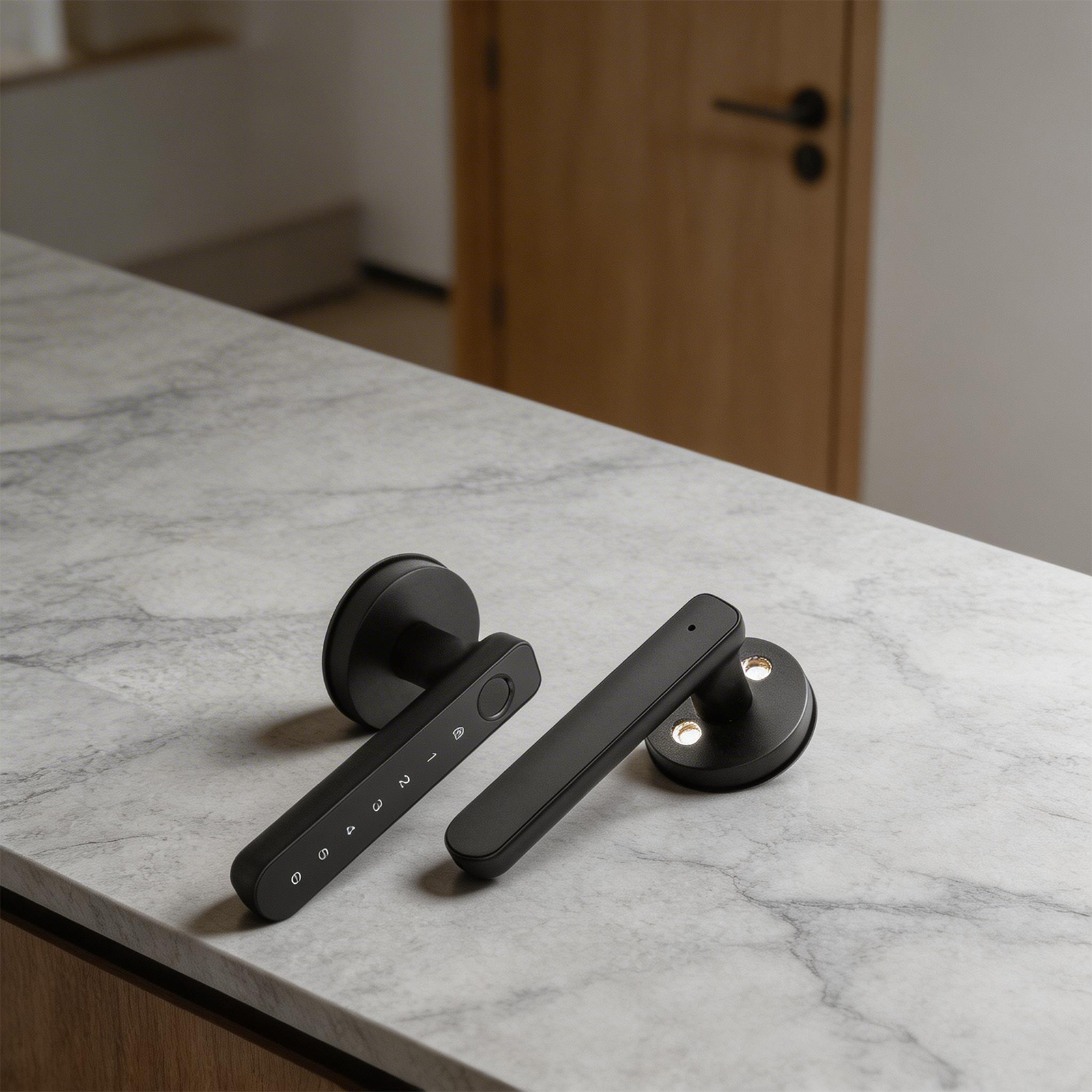 Smart Handle Lock with Fingerp - Smart Home Design ulasan dan harga