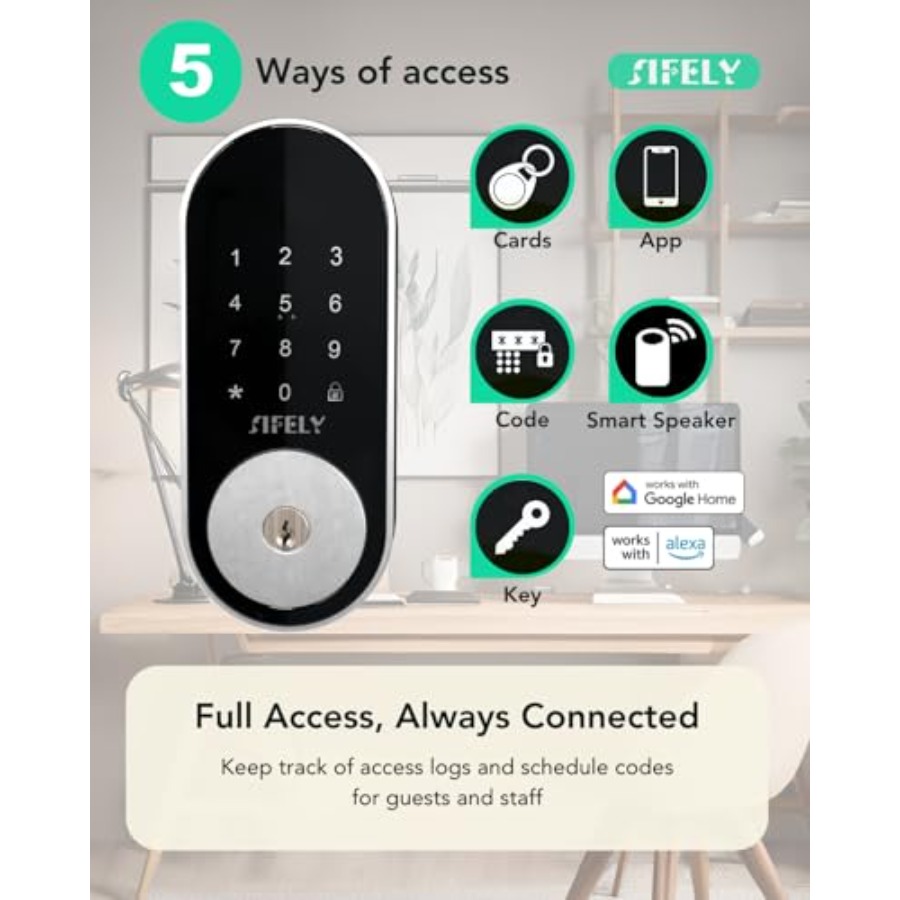 Keyless Entry Smart Deadbolt w - Airbnb Smart Home ulasan dan harga