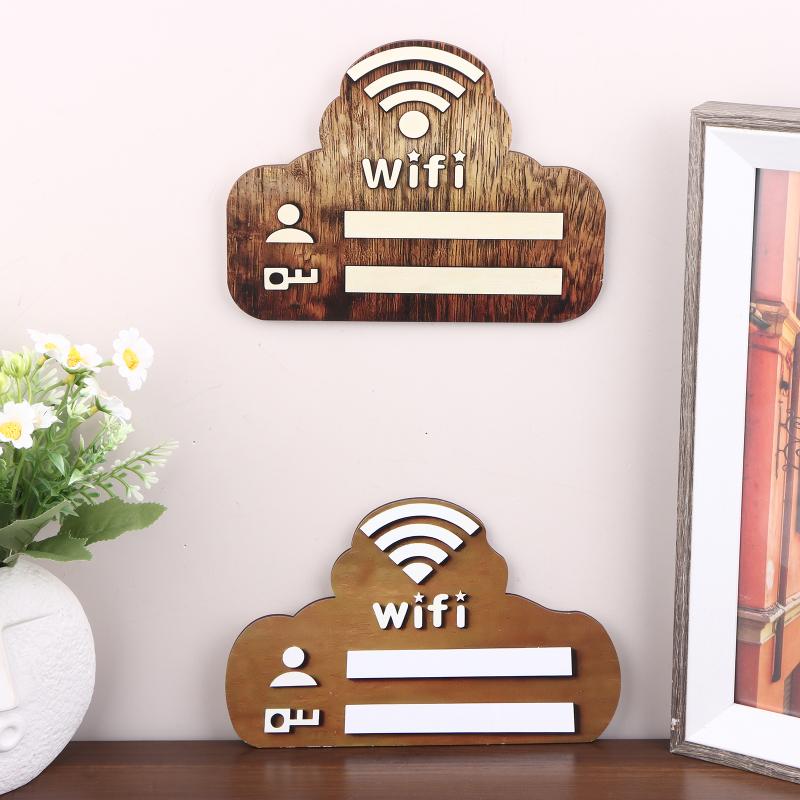 Wooden WiFi Password Sign Wall - Airbnb Smart Home ulasan dan harga