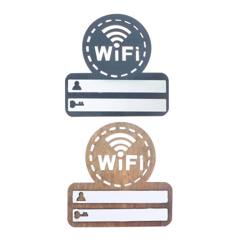 Wooden WiFi Password Sign Wall - Airbnb Smart Home ulasan dan harga