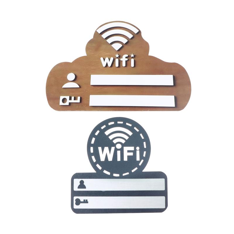 Wooden WiFi Password Sign Wall - Airbnb Smart Home ulasan dan harga