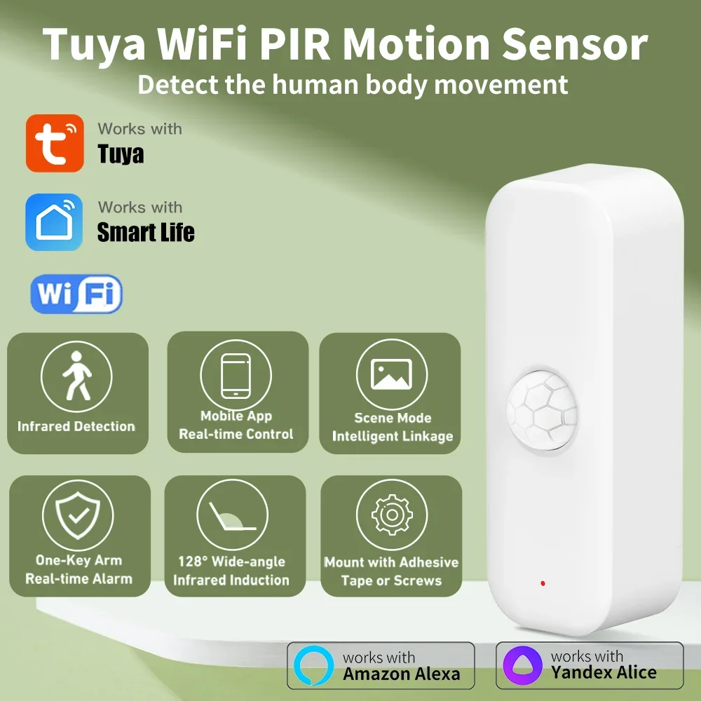 Tuya WiFI Zigbee PIR Motion Se - Smart Home Outdoor ulasan dan harga