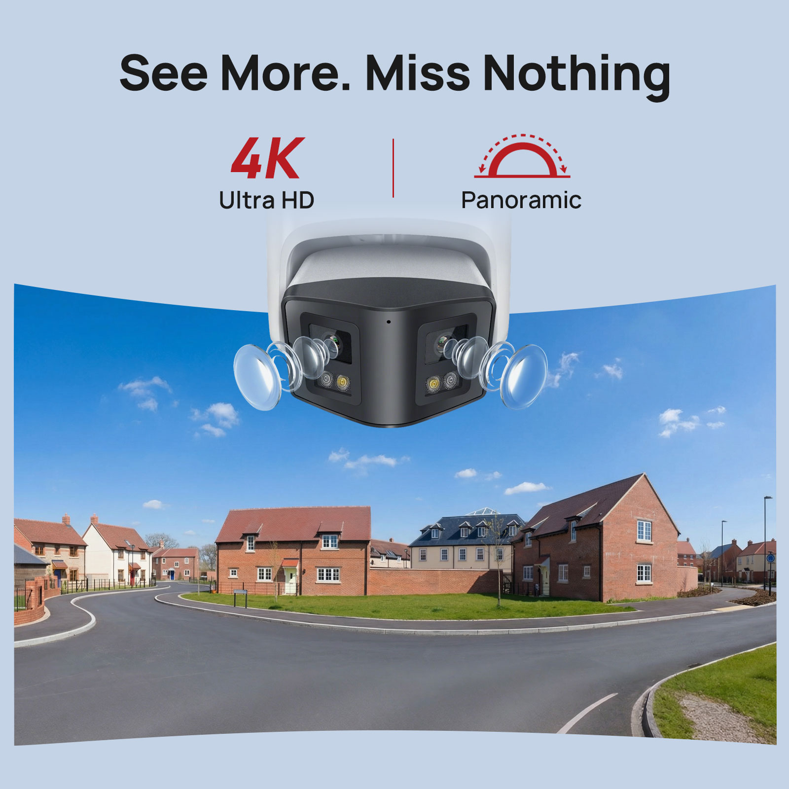 Vikylin 4/8MP Panoramic Dual L - Smart Home Notifications ulasan dan harga