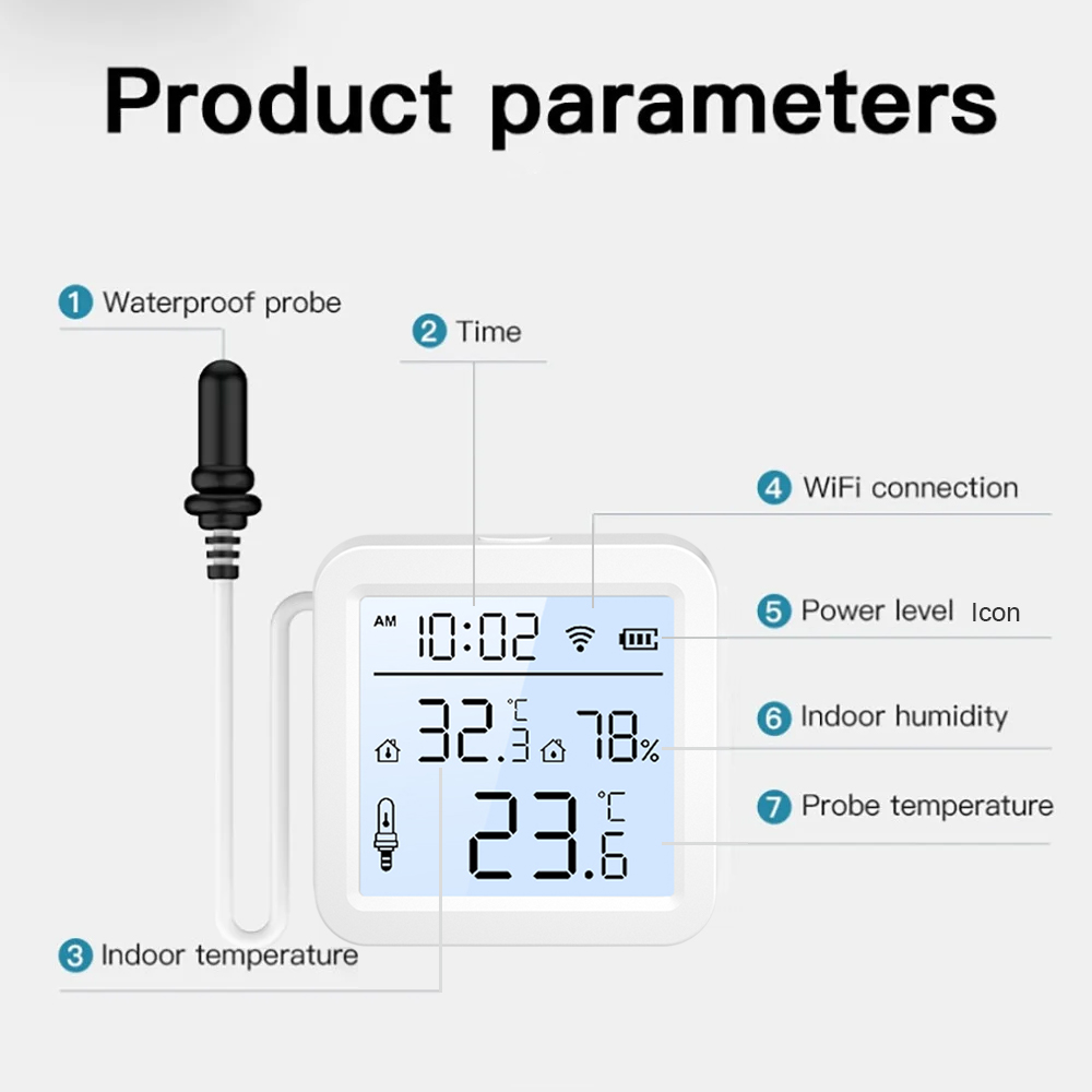 WiFi Humidity Temperature Sens - Smart Home Outdoor ulasan dan harga