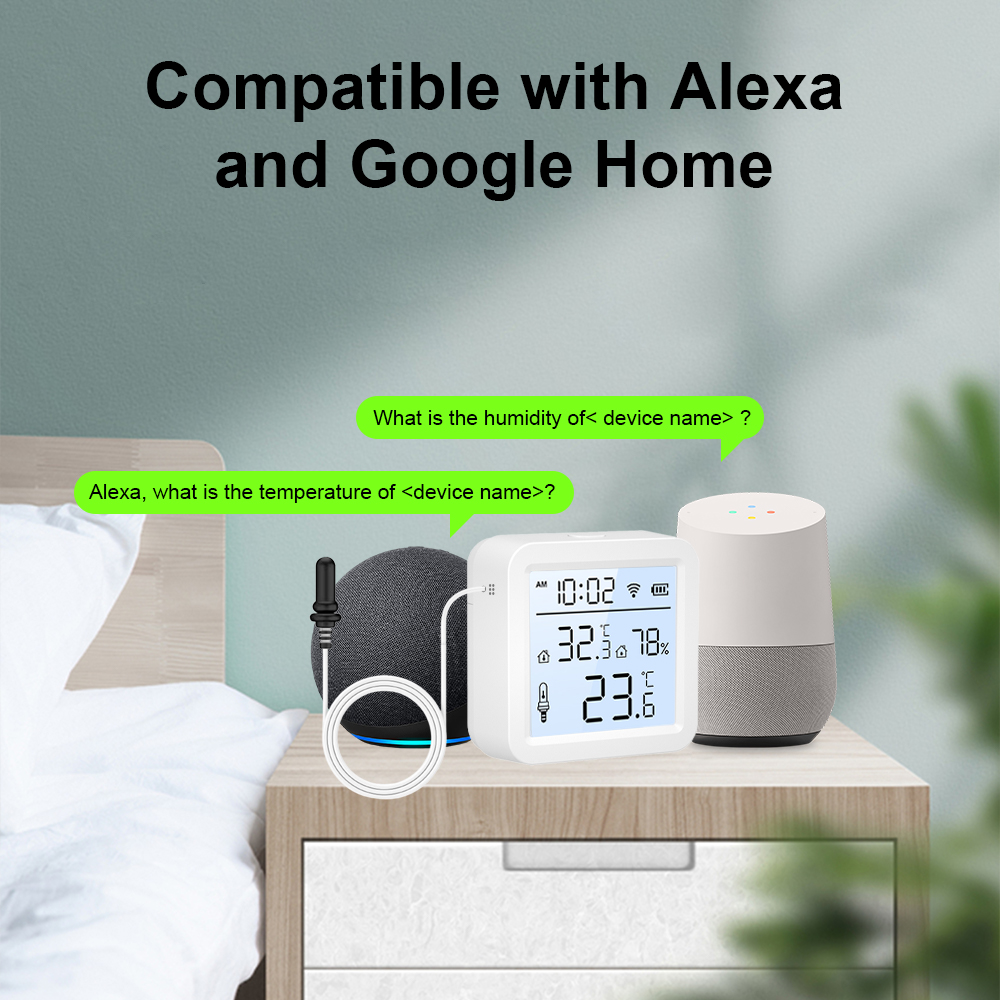 WiFi Humidity Temperature Sens - Smart Home Outdoor ulasan dan harga