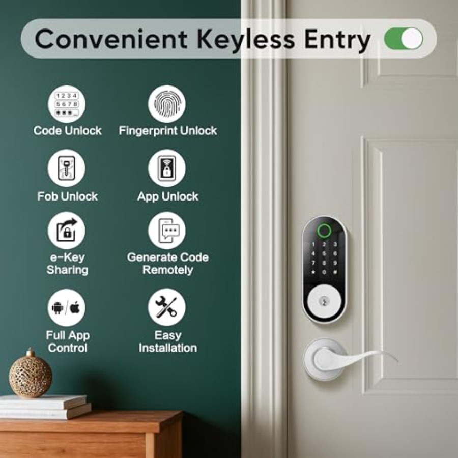 Fingerprint Smart Door Lock Ke - Airbnb Smart Home ulasan dan harga
