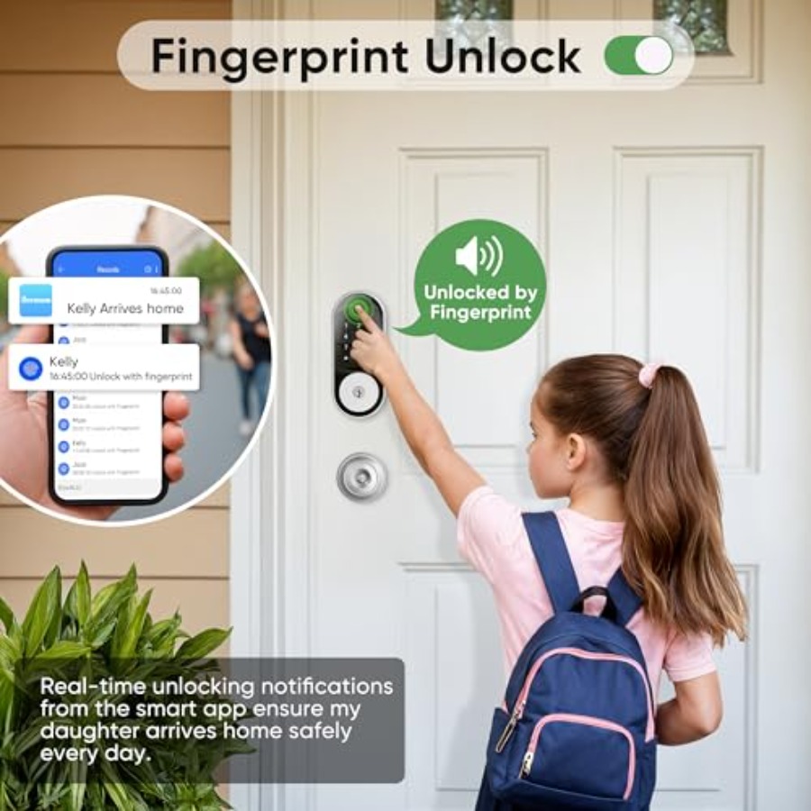 Fingerprint Smart Door Lock Ke - Airbnb Smart Home ulasan dan harga