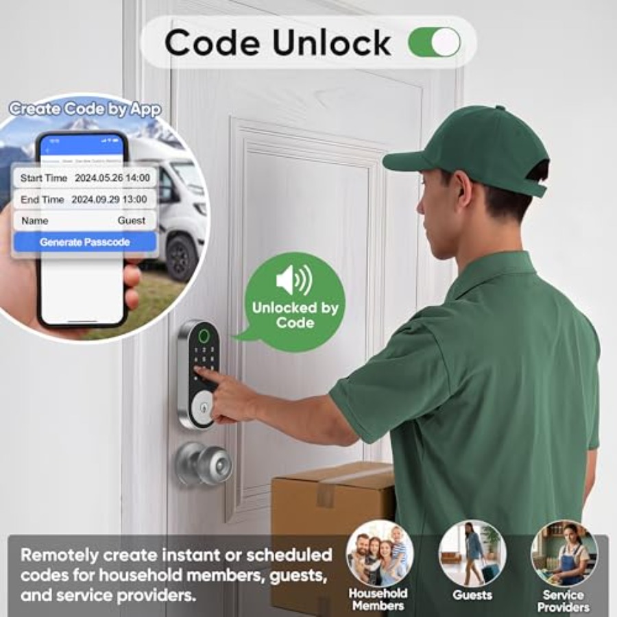 Fingerprint Smart Door Lock Ke - Airbnb Smart Home ulasan dan harga