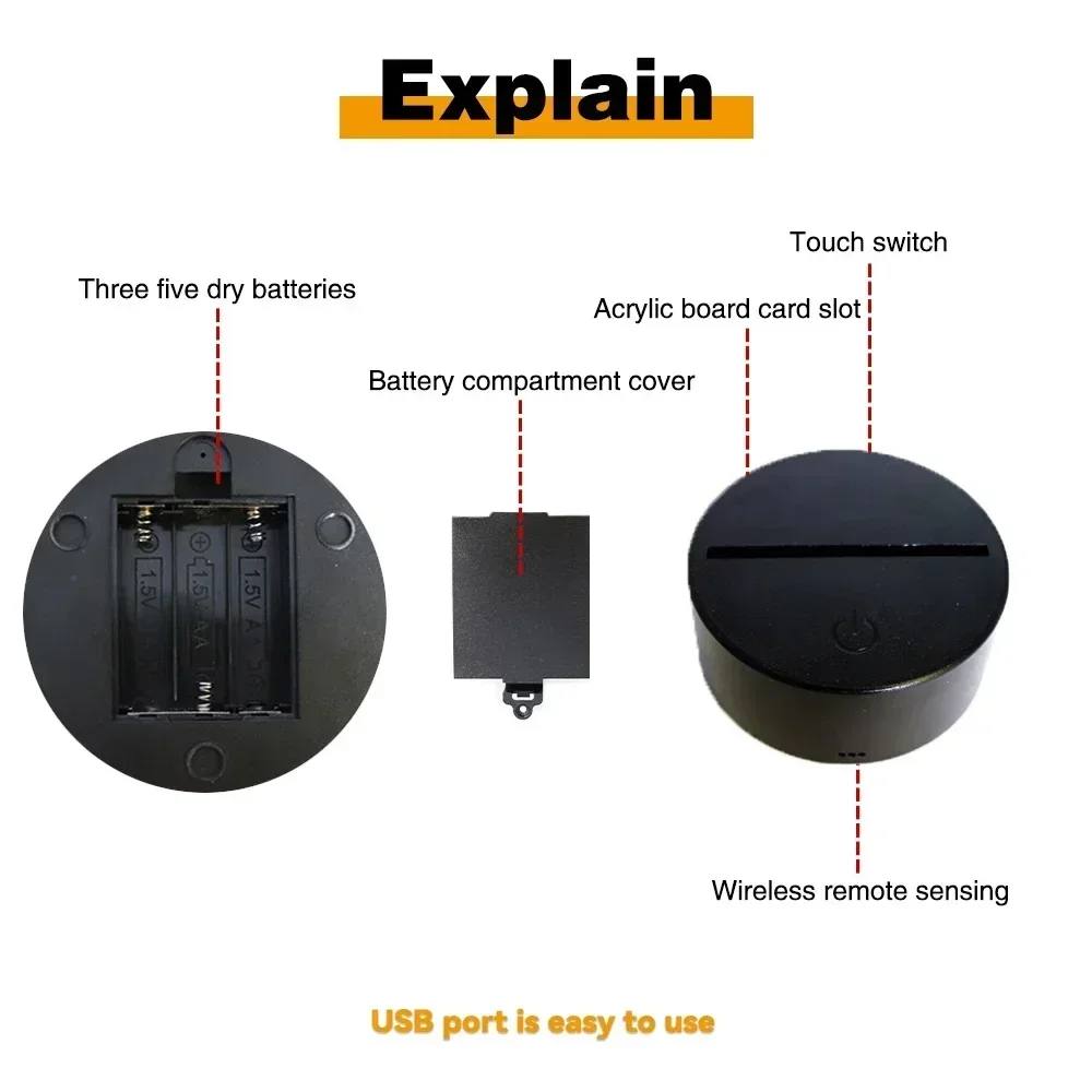 LED Night Light Illusion Stitc - Smart Home Design ulasan dan harga