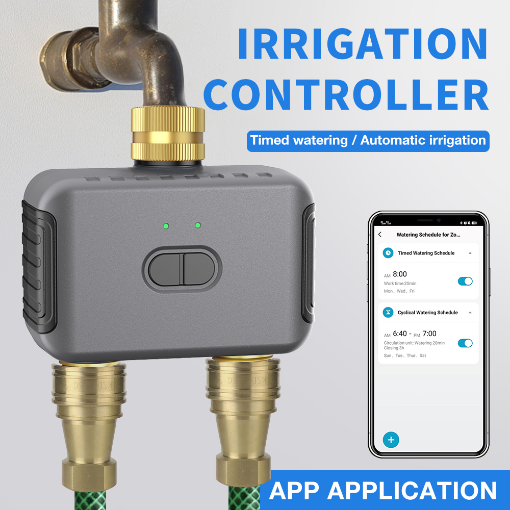 Tuya 2 Zone Watering Timer Gar - Smart Home Automation ulasan dan harga