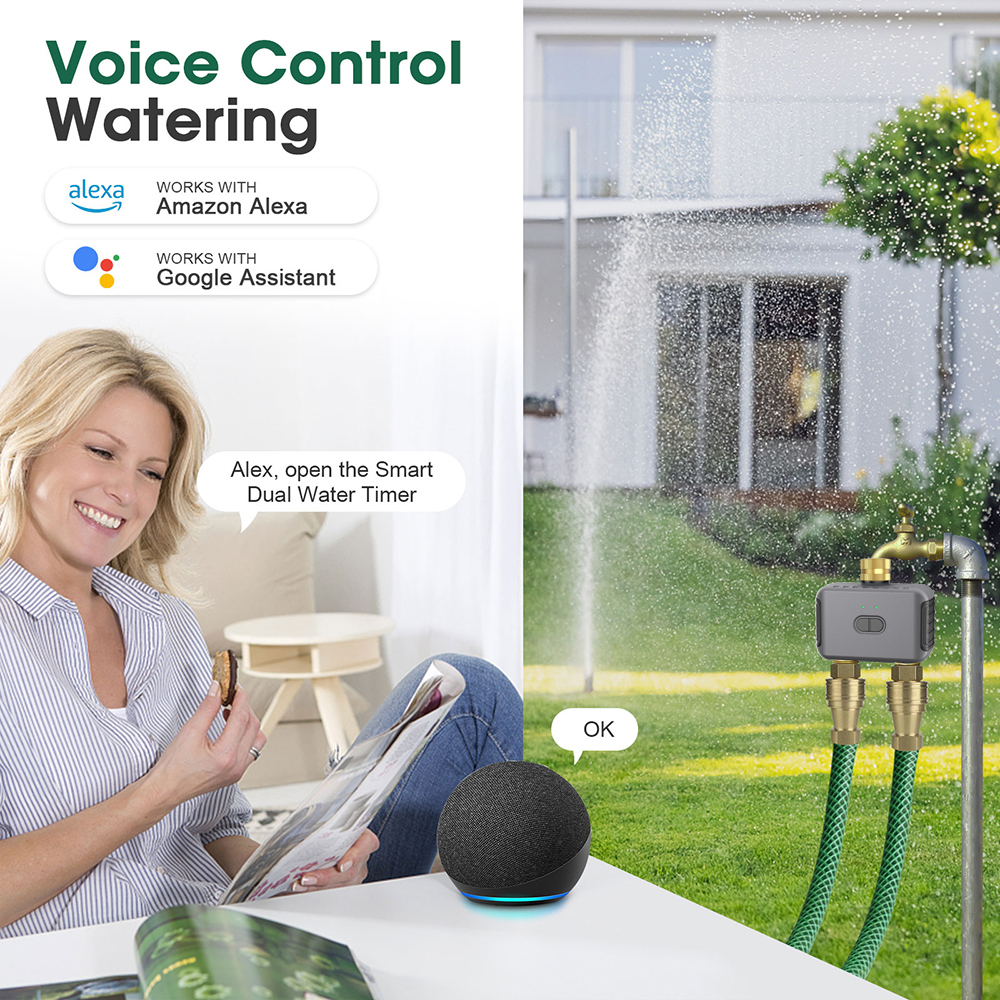 Tuya 2 Zone Watering Timer Gar - Smart Home Automation ulasan dan harga